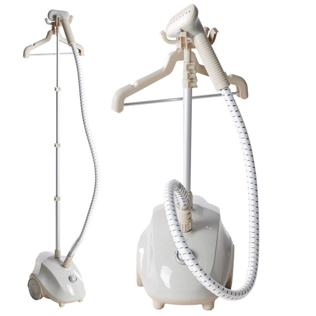 1500W Standing Garment Steamer with Wheels | 1.7L Tank & 55-Min Continuous Steam