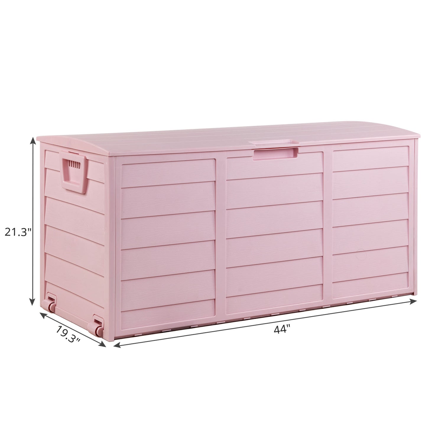 Pink Outdoor Storage Box with Wheels | 75-Gallon Weather-Resistant Deck Box
