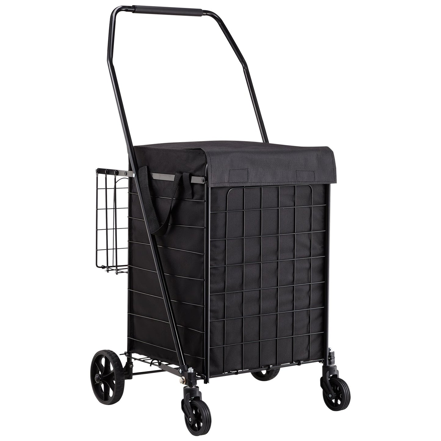 Rolling Folding Shopping Cart – Heavy Duty Grocery & Clothing Utility Cart