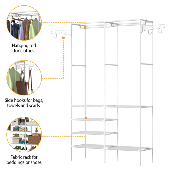 4-Tier Closet Organizer Shelf | Space-Saving Storage Rack