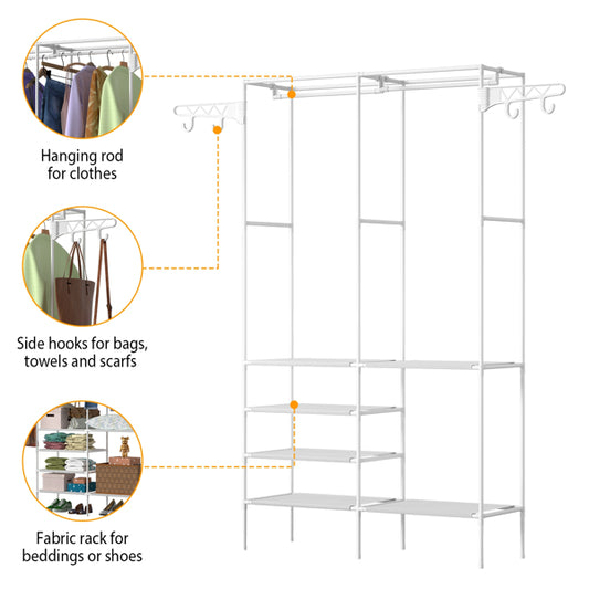 4-Tier Closet Organizer Shelf | Space-Saving Storage Rack