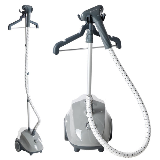 1500W Standing Garment Steamer with Wheels | 1.7L Tank & 55-Min Continuous Steam