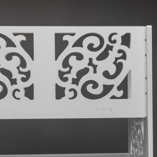 5-Tier White Carved Shoe Rack | Space-Saving Freestanding Shoe Storage Organizer