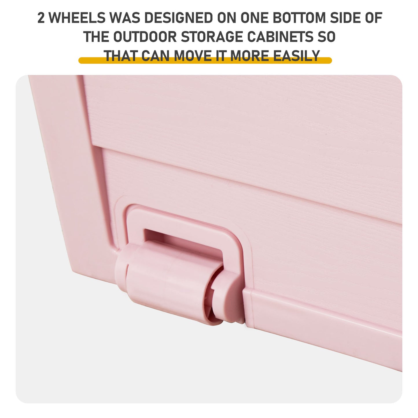 Pink Outdoor Storage Box with Wheels | 75-Gallon Weather-Resistant Deck Box